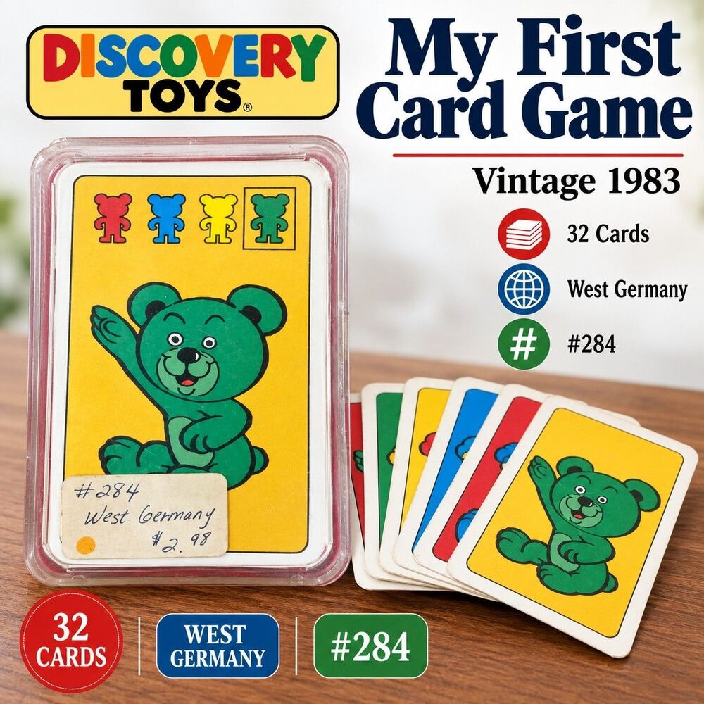 Vintage 1983 Discovery Toys My First Card Game 32 Cards West Germany #284